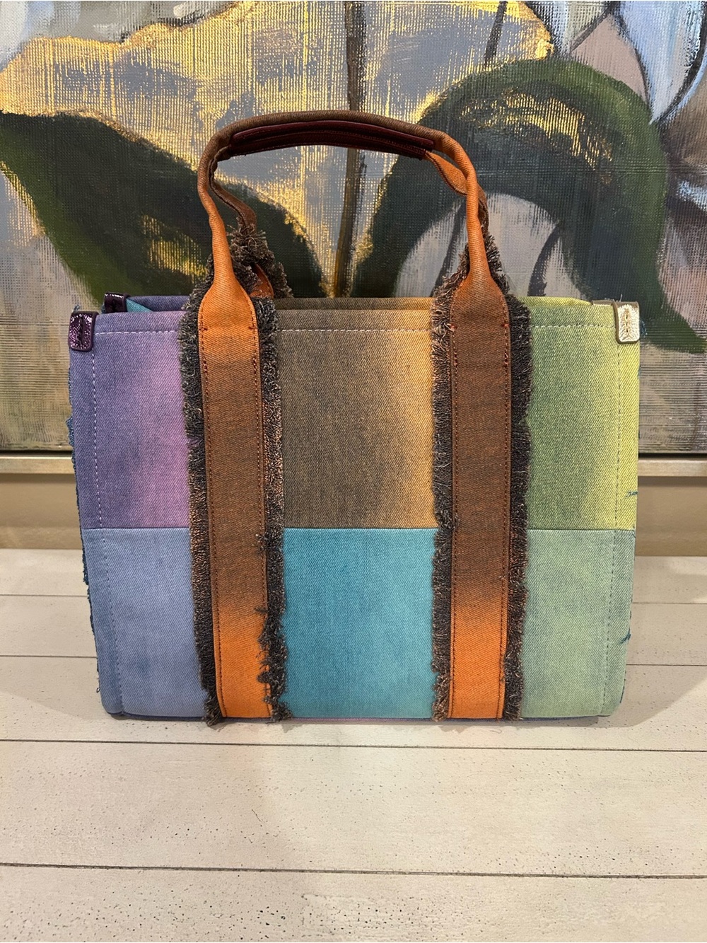 Kurt Geiger Denim MultiColor Tote-NWT - Picture 4 of 14